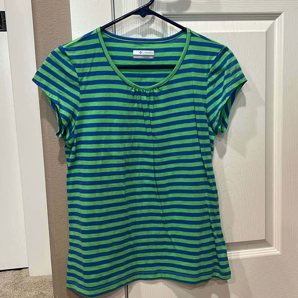 Blue and Green striped shirt